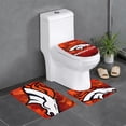 thumbnail image 1 of Juego de alfombras de baño de 3 piezas del equipo Broncos Alfombra antideslizante para baño de 24 x 16 pulgadas, 1 of 7