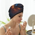thumbnail image 3 of Yiaed Cool Dolphin Print Hair Cap with Button,Coral Fleece Hair Towel Wrap for Women Wet Hair,Quick Dry Turban for Wet Hair Long Thick Hair, 3 of 5