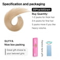 thumbnail image 2 of Extensiones de cabello SUYYA con cinta adhesiva, 20 unidades, 50 g, 100% cabello humano, 2 of 6