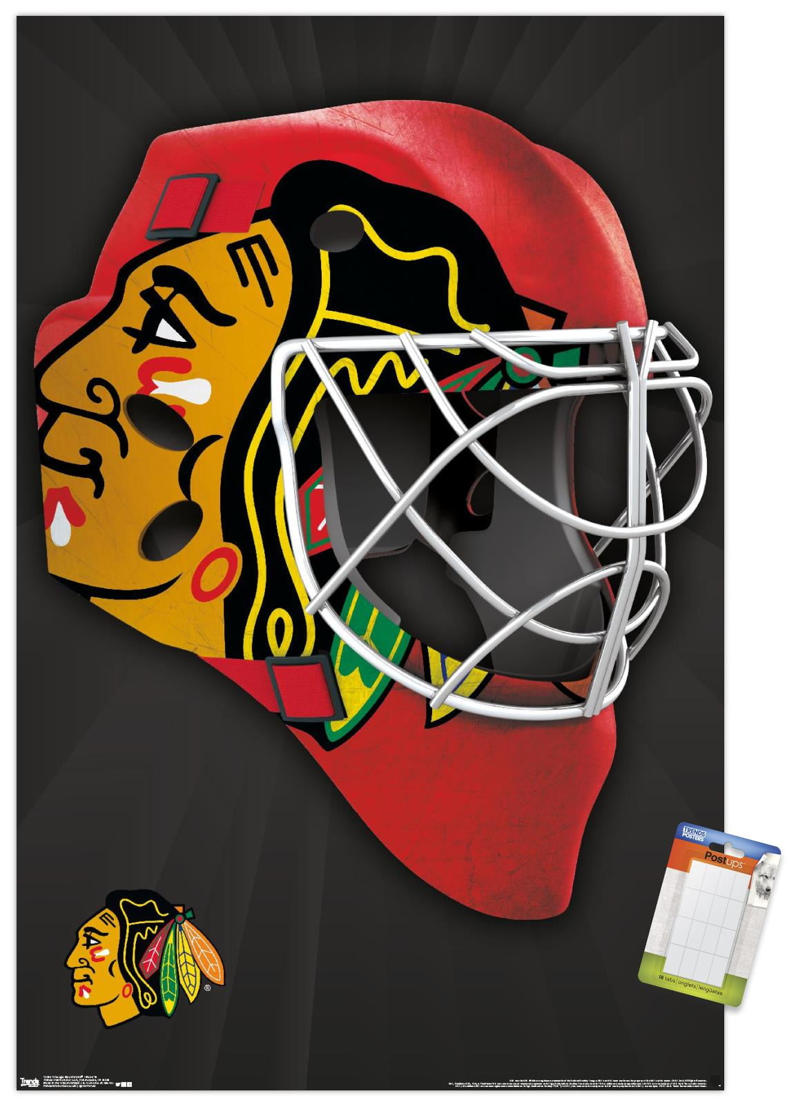 Trends International Printed Chicago Blackhawks Poster, 14.72" x 22.37