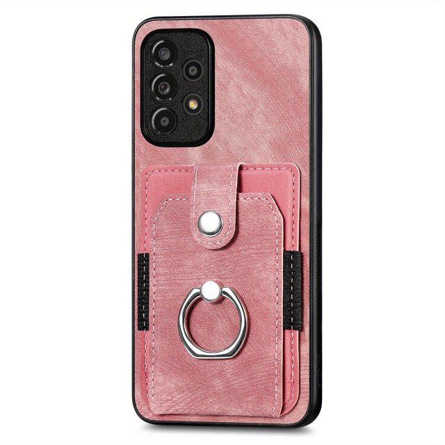 Phone Back Case Cover With Card Slot And Holder For Samsung Galaxy A04e/A54 5G/A02s/A03s/A04s/A12/A13/A20/A21s/A22 4G/A22 5G/A23/A30/A30s/A31/A32 4G/A32 5G/A33 5G/A41/A42 5G/A50/A50s/A51 5G/A52/A53 5G