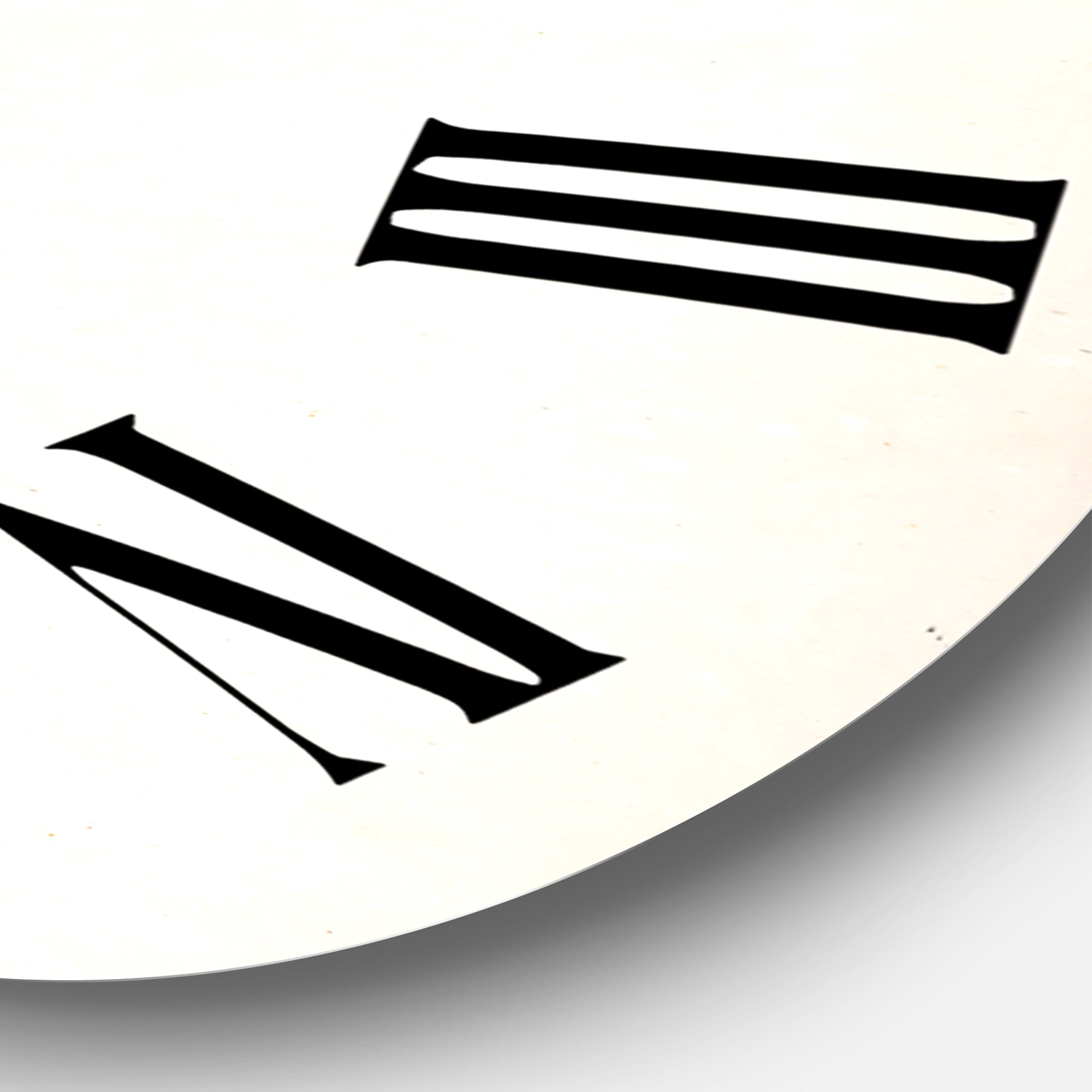 Designart 1 in Quartz Farmhouse Wall Clock