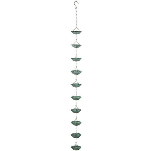 Ganz Green Patina Flower Rain Chain