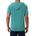 thumbnail image 3 of INSPIRE CHIC Hoodie t Shirt for Men's Hoodies Short Sleeve Athletic Workout Pullover Drawstring Hooded T-Shirts M Dark Green, 3 of 5