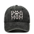 thumbnail image 4 of HNMKIU Dog Mom Embroidered Baseball Cap Adjustable Washed Sun Hat For Women Outdoor Casual Wear Black,One Size, 4 of 7