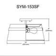 thumbnail image 6 of SYM-153SF-MB-WH Dainolite Symphony - 3 Light Semi-Flush Mount-Matte Black Finish, 6 of 12