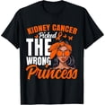 thumbnail image 2 of 100% Cotton Unisex Kidney Cancer Awareness Princess Survivor Kidney Cancer T-Shirt, 2 of 5