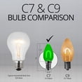 thumbnail image 4 of C7 FlexFilament Shatterproof Green LED Christmas Lights Replacement Vintage Edison Bulbs, 0.8W E12 Base (Pack of 5), 4 of 6