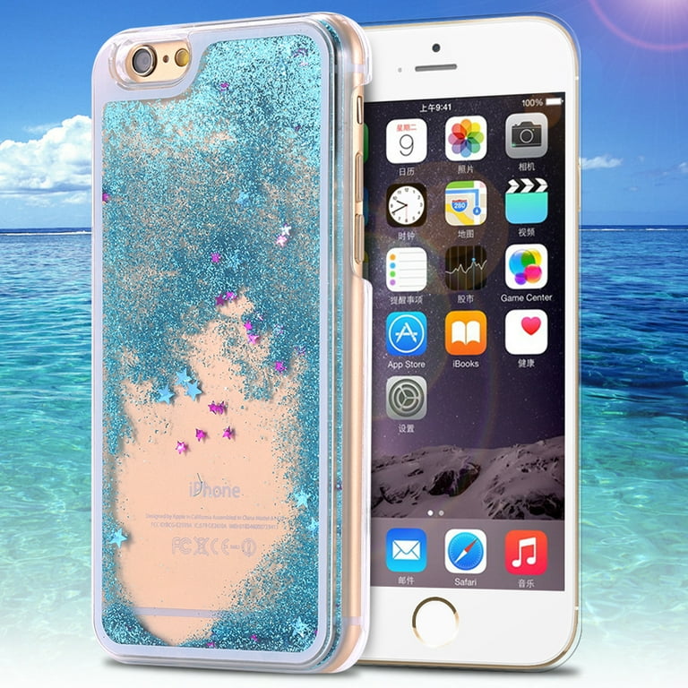 Liquid Glitter Quicksand Phone Case for iPhone 5/5S Blue