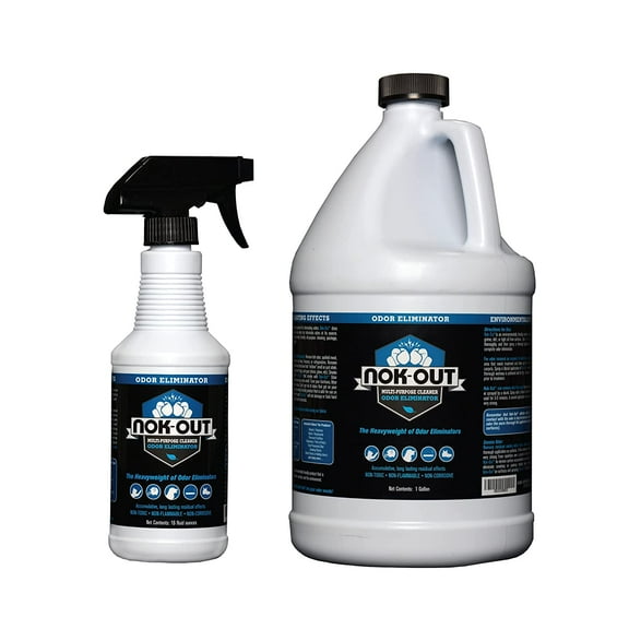 Nok Out Odor Remover, Pet Deodorizer and Cleaning Spray, 16 Fluid Ounce Spray and 1 Gallon Set