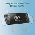thumbnail image 5 of HEYSTOP Switch 2 Clear Case Compatible with Nintendo Switch 2, Switch 2 Dockable Case with 4K HD Screen Protector, PC Protective Cover with Joy-Con Grips and 6 Thumb Grips, 5 of 8