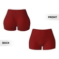 thumbnail image 5 of Lsque Maroon Pattern High Waisted Biker Shorts for Women-Tummy Control Fitness Athletic Workout Running Yoga Gym Shorts,Moisture-Wicking-Medium, 5 of 9