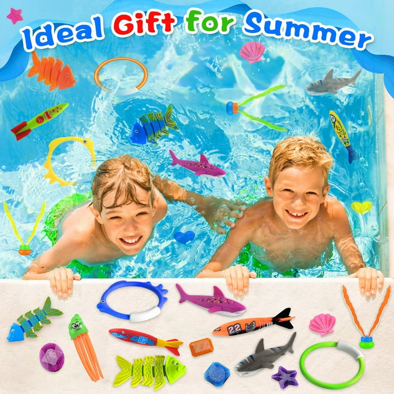 Unbranded 29 Pcs Pool Toys Set Water Toys Diving Underwater Games