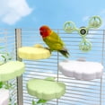 thumbnail image 5 of Cloud Shaped Parrot Perch Stand Washable Grinding Platform Natural Material Bird Perch with Screw Lock for Cage Nail Care Accessories, L, Light Green, 5 of 9