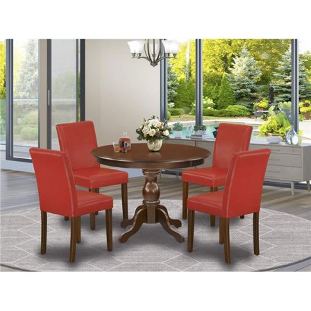 5 Piece Hartland Dining Room Table Set - Mahogany