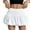 White, variant on WTOBBY Women's Summer Bubble Skirt High Waist A-Line Fashion Design with Built-in Shorts, Breathable Casual Short Skirt for Beach Vacation and Daily Outdoor Activities,Black L