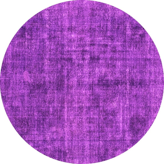 Ahgly Company Indoor Round Abstract Pink Modern Area Rugs, 6' Round