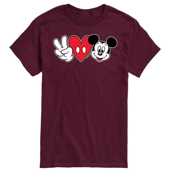 Mickey & Friends - Peace Love Mickey - Men's Short Sleeve Graphic T-Shirt