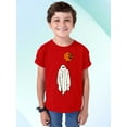 thumbnail image 3 of Ghost With Balloon Pumpkin Halloween Outfit Shirt Youth T-shirt, XL, Red, 3 of 6