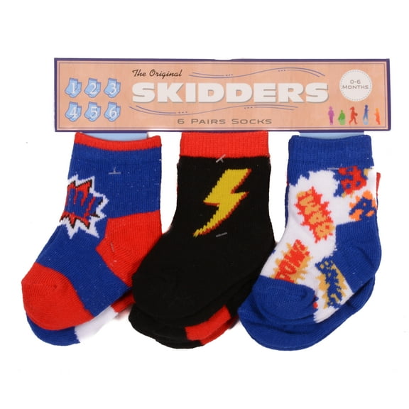 Skidders Baby Boys Ankle Socks 6 pk - XP1808 size 0 - 6 months