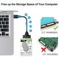 thumbnail image 6 of ENTSASMO Black Super Speed USB 3.0 to Sata III 2.5 inch Hard Drive Adapter Converter Cable,Supports UASP SATA III II I to USB 3.0 to Typec Cable Converter 23cm/9" Adapter Cable, 6 of 8