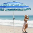 thumbnail image 2 of AMMSUN 7ft Heavy Duty High Wind Beach Umbrella Parasols with sand anchor & Tilt Sun Shelter, UV 50+ Protection Outdoor Sunshade Umbrellas Carry Bag for Patio Garden Pool Backyard Multicolor, 2 of 10