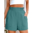 thumbnail image 3 of ANRABESS Womens Casual Shorts Elastic Paperbag Waist High Waisted Summer Loose Fit Beach Vacation Shorts with Pockets, 3 of 7