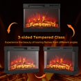 thumbnail image 2 of 24 Inches 3-Sided Glass Electric Fireplace Heater with Remote Control, 2 of 8