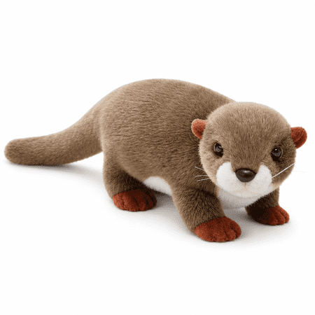 35 cm / 13.8 in Plush Otter Stuffed Animal Soft & Huggable Toy Cute Brown & White Otter Duo &ndash; Perfect Gift for Kids Teens & Collectors