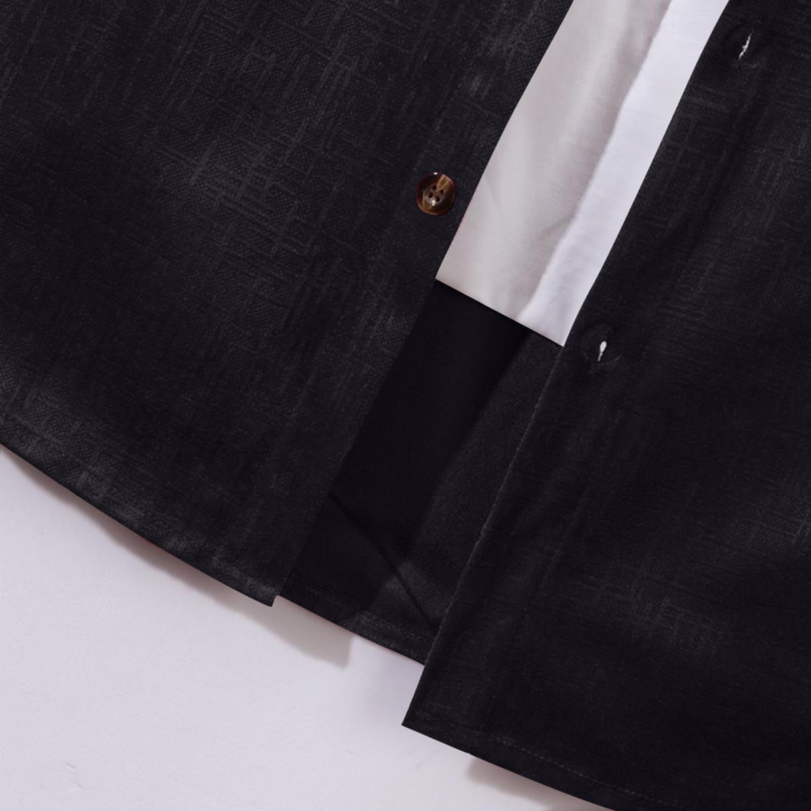 Cardigan en tricot pour homme avec devant structuré, manches courtes, col rabattu, style décontracté, manches courtes, col rabattu, t-shirt imprimé, chemisier, cardigan pour homme, bleu, M