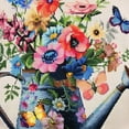 thumbnail image 6 of WYYP Flowers, Butterflies Round Tablecloth - Full Width Single-Sided Printing, 100% Polyester Fiber with Elastic Edge White, 6 of 8