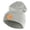 Heather Grey, variant on Small Basketball Iron on Patched 12 Inch Long Knitted Beanie - White OSFM