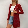 thumbnail image 6 of TKYCMSUAKI Womens Knit Cardigan Open Front Outwear Lace Hollow Out Crochet Tassel Lightweight Kimonos Sweater, 6 of 9