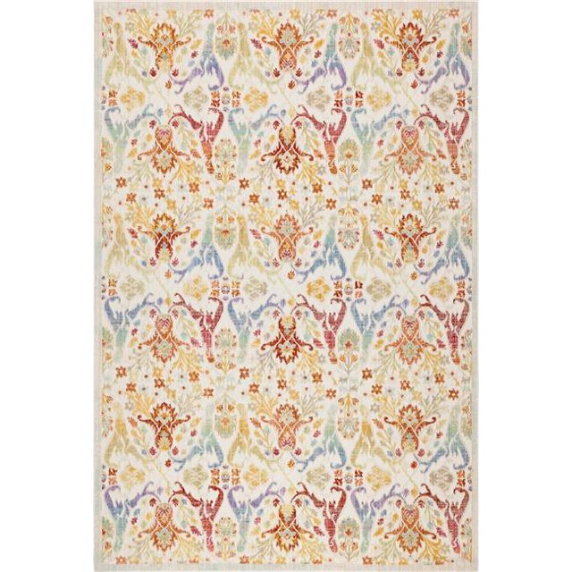 Trans-Ocean Imports BEA57734012 5 ft.x 7 ft. 6 in. Liora Manne Beaux Nouveau Indoor Rug Wilton Woven Rectangular Rug - Multi Ivory