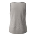 thumbnail image 5 of Women's V Neck Shirts Contrast Trim Sleeveless Tank Top Breathable Casual Undershirt for Summer Gray M, 5 of 7