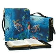 thumbnail image 3 of FOR U DESIGNS Ocean Turtle Leather Bible Cover Soft Bible Bags for Women Tote Size Medium Waterproof Bible Book Cover Carrying Case Portable Bible Bag Bible Covers for Men with Handle, 3 of 7