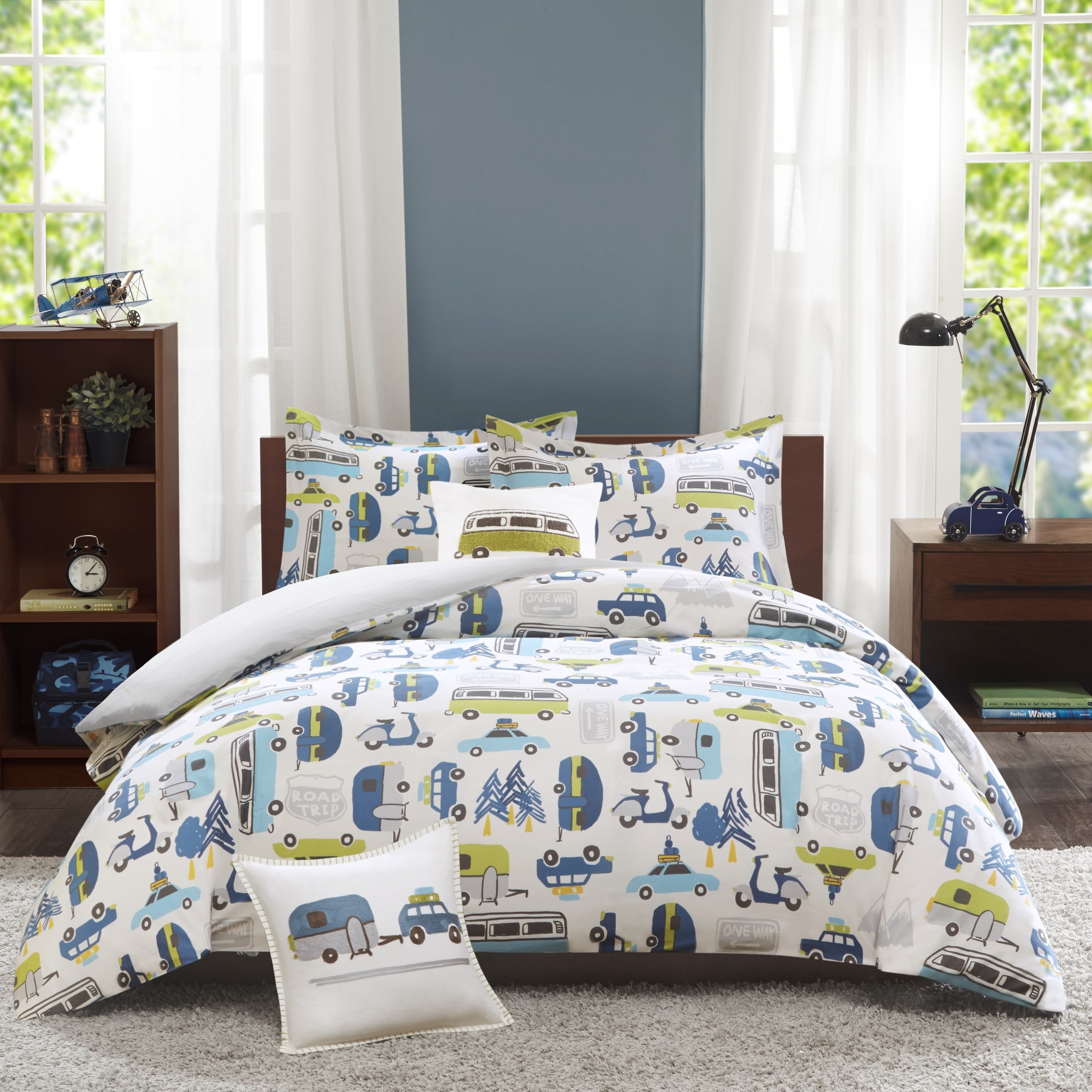 Ink and Ivy INK+IVY Kids Road Trip Multi Cotton 4piece Comforter Set