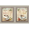 thumbnail image 1 of Vintage-Style Pairs Eiffel Tower and Arc De Triomphe Coffee Set by Lisa Audit; Kitchen Decor; Two 11x14in Distressed Framed Prints; Ready to hang!, 1 of 1