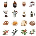 thumbnail image 2 of 46 Uds pegatinas de papelería de café bonitas pegatina de sello para niños DIY Scrapbooking, 2 of 7