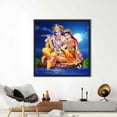 thumbnail image 4 of Reproduction Art, Hindu Artwork, Radha Krishna Art Canvas, Radha Krishna Hindu Couple, Famous Wall Art, Indian Artwork, Hindu Couple Art, Canvas Wall Decor - Natural Framed, 4 of 6