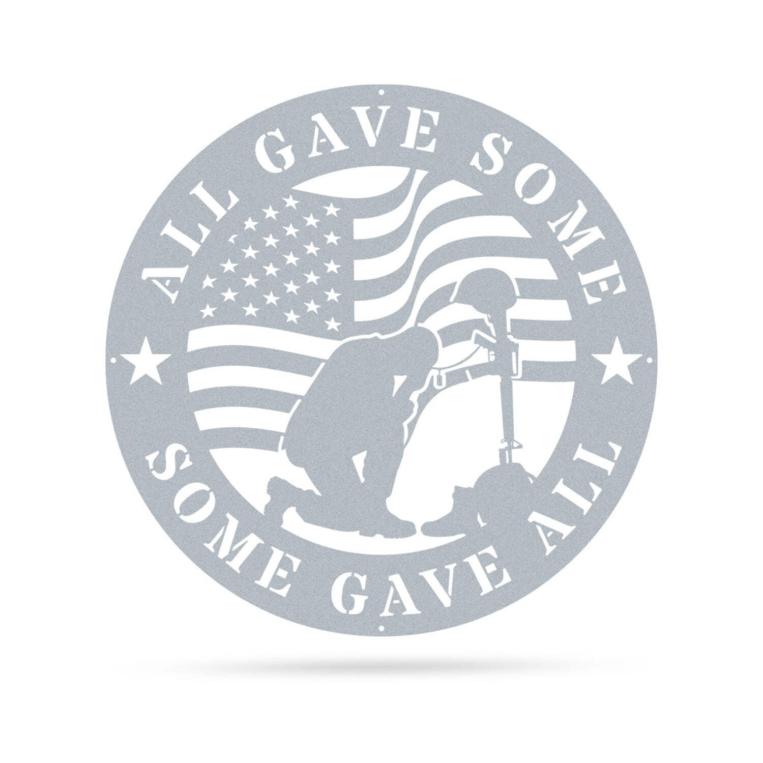 RealSteel All Gave Some, Some Gave All Metal Memorial Sign – Patriotic Wall Art (RUST - 18")