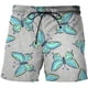 thumbnail image 2 of Pantalones cortos informales de secado rápido para hombre, Shorts con estampado clásico de mariposa de dibujos animados, tabla de playa para correr, surf con cordón Fivean unisex, 2 of 2