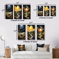 thumbnail image 4 of Designart "Dark Drama in Green Storm II" Landscape & Nature Framed Wall Art Set Of 3 - Green Storms Frame Gallery Set For Office Decor, 4 of 7