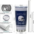 thumbnail image 4 of 20oz City Print Stainless Steel Tumbler for Men Women Sports Travel Mug Keeps Drinks Cold & Hot Gift for Football Fans, 4 of 6