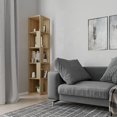 thumbnail image 2 of JV Home Piano Collection 64 Inch 5-Tier Corner Bookcase Stylish Bookshelf Shelving Storage for Living Room Kitchen Laundry Bedroom (Oak), 2 of 7