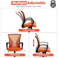 thumbnail image 5 of Mesh Office Chairs with Wheels, Home Offices Desk Chairs Comfy, Computer Chair, Rolling Chair, Adjustable Chair, Suitable for Office,Home, Bedroom, Study, Orange, 5 of 7