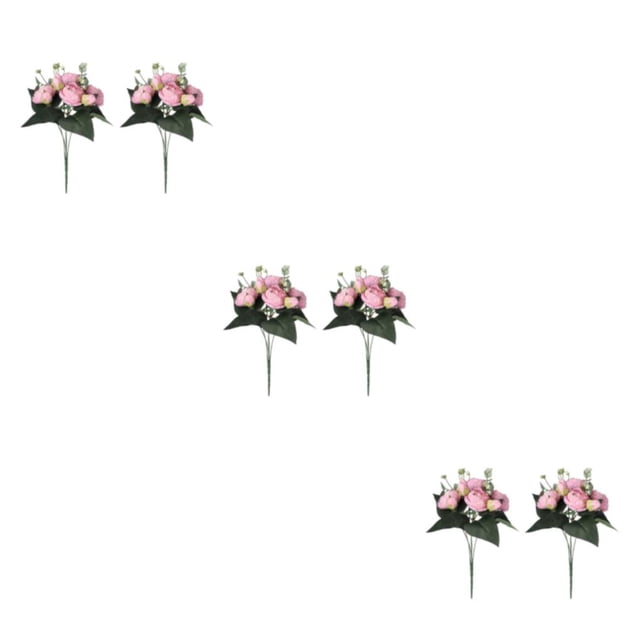 ZheElen Long-lasting Durability Easy To Clean Artificial Flower Arrangement For Wedding Decoration Realistic Appearance pink 3Set