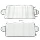 thumbnail image 3 of Parasol reversible para parabrisas de coche y protector de nieve | Protector de película de aluminio de 140 x 68 cm | Bloquea el 99 % de los rayos UV | Plegable para verano e invierno | Cubre, 3 of 7