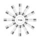 thumbnail image 4 of Uxcell 10Pcs 5x20mm Fusible de cerámica 250V Fusibles de cerámica de actuación lenta Fusibles en miniatura para TV LCD T12A, 4 of 6