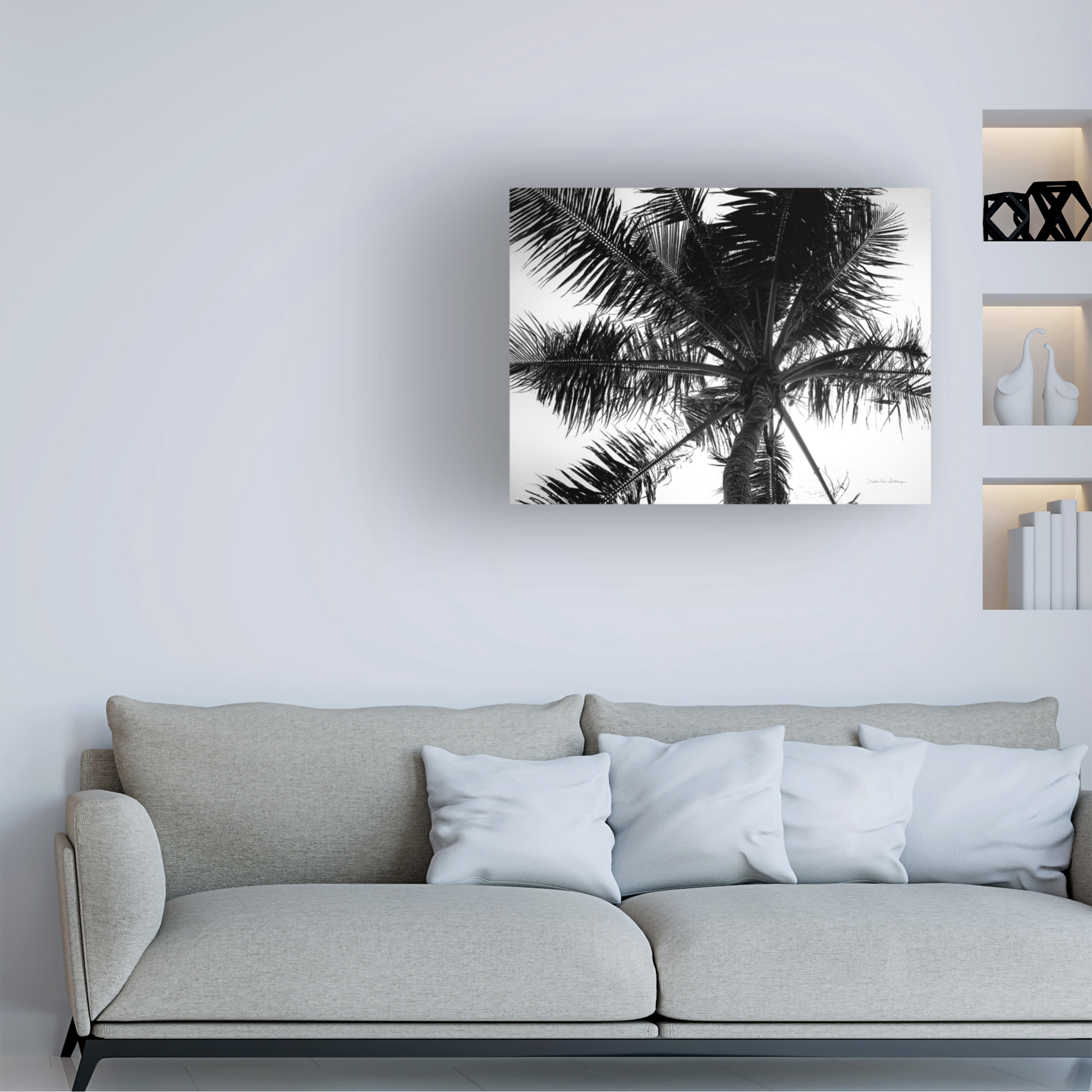 Trademark Fine Art 'Palm Tree Looking Up III' Canvas Art by Debra Van Swearingen
